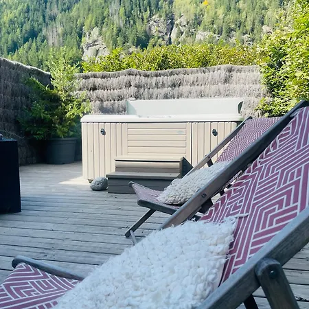 Le Petit Nicolas, Jacuzzi, Vue Mont Blanc Domek alpejski